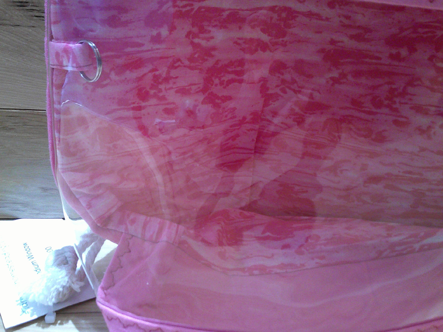 Pink camouflage window project bag