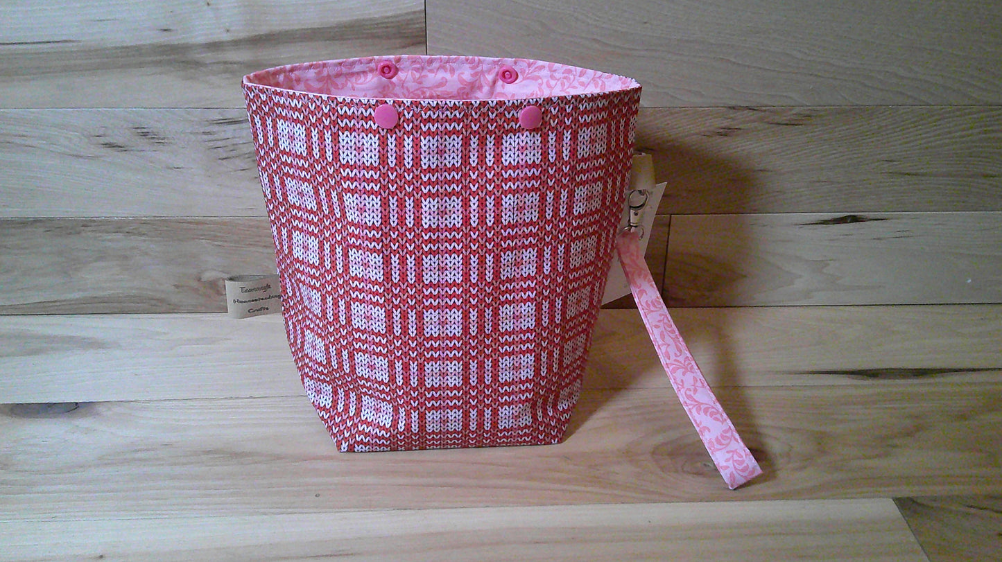 Red & Pink Knitted ~ Project Bags