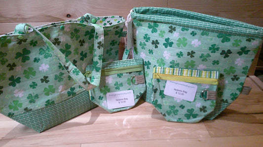 Shamrocks w/ checked ~ project bags