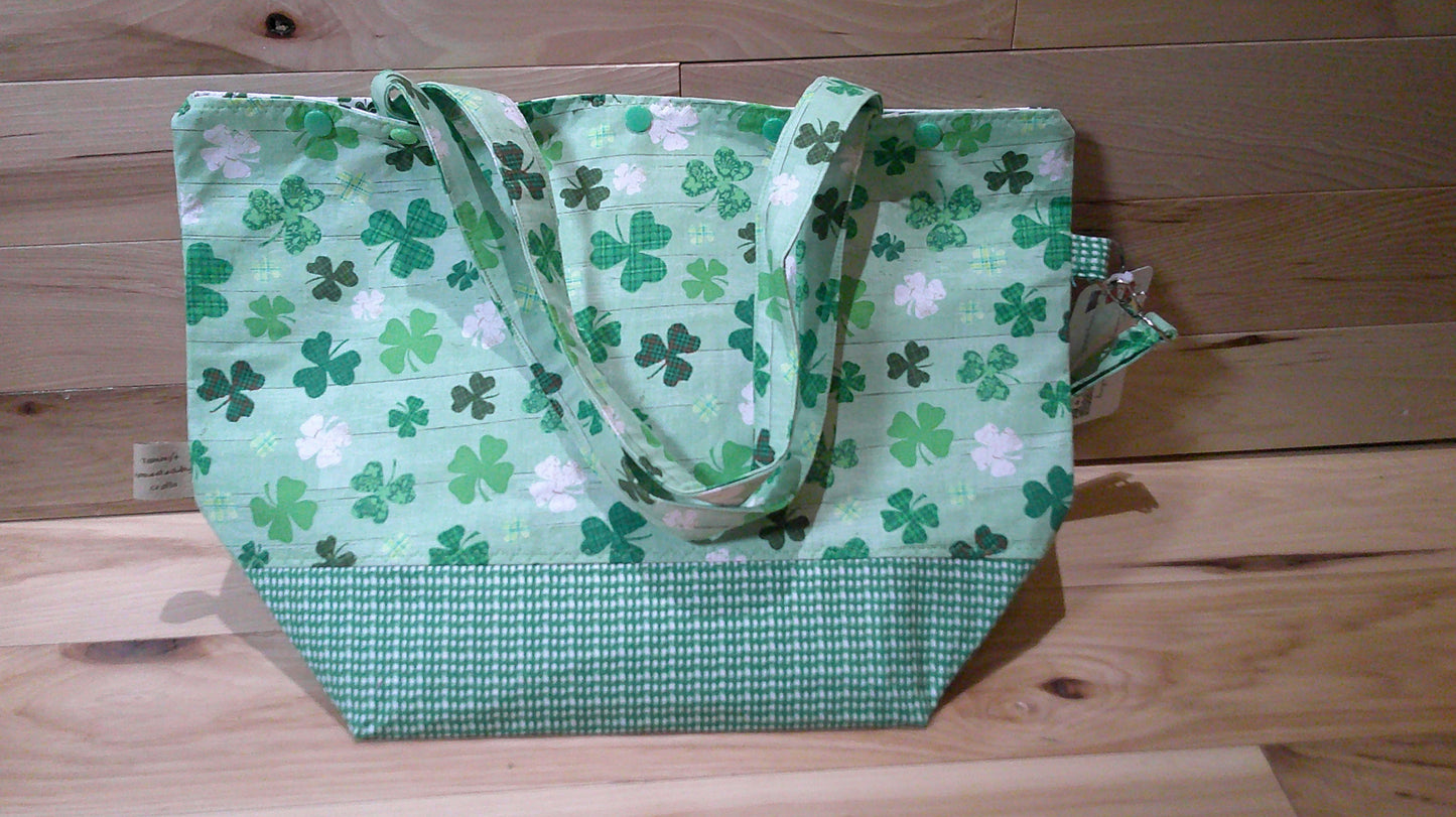 Shamrocks w/ checked ~ project bags