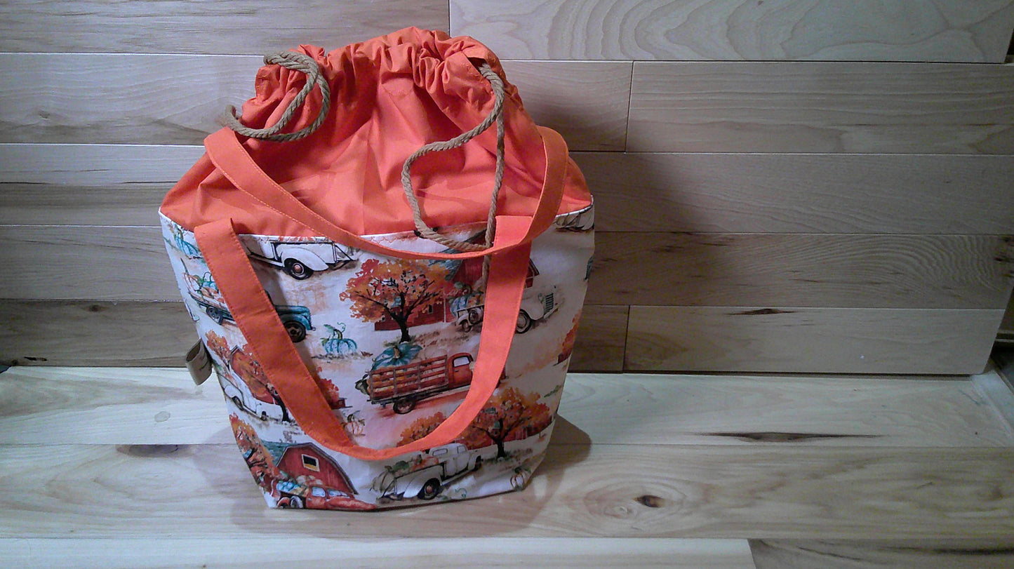 Antique Trucks and pumpkins project Bags