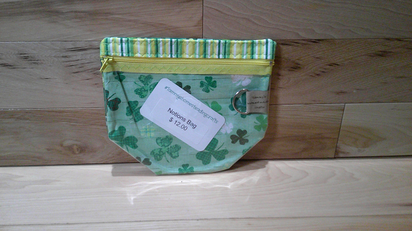 Shamrocks w/ checked ~ project bags