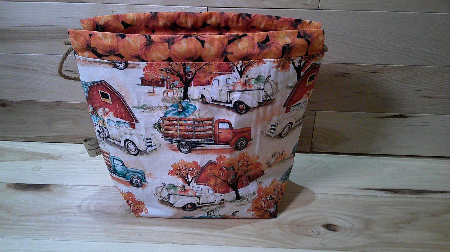 Antique Trucks and pumpkins project Bags