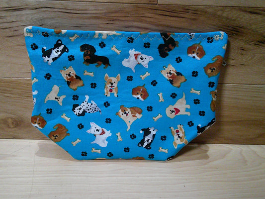 Dogs w/ dog bones ~ project bags