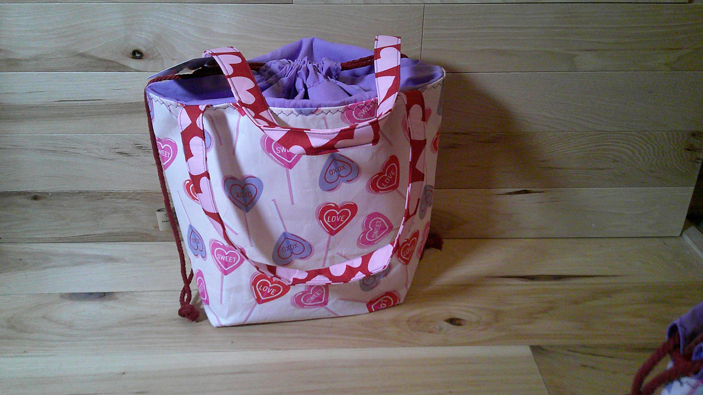 Big Conversation Hearts ~ project bags