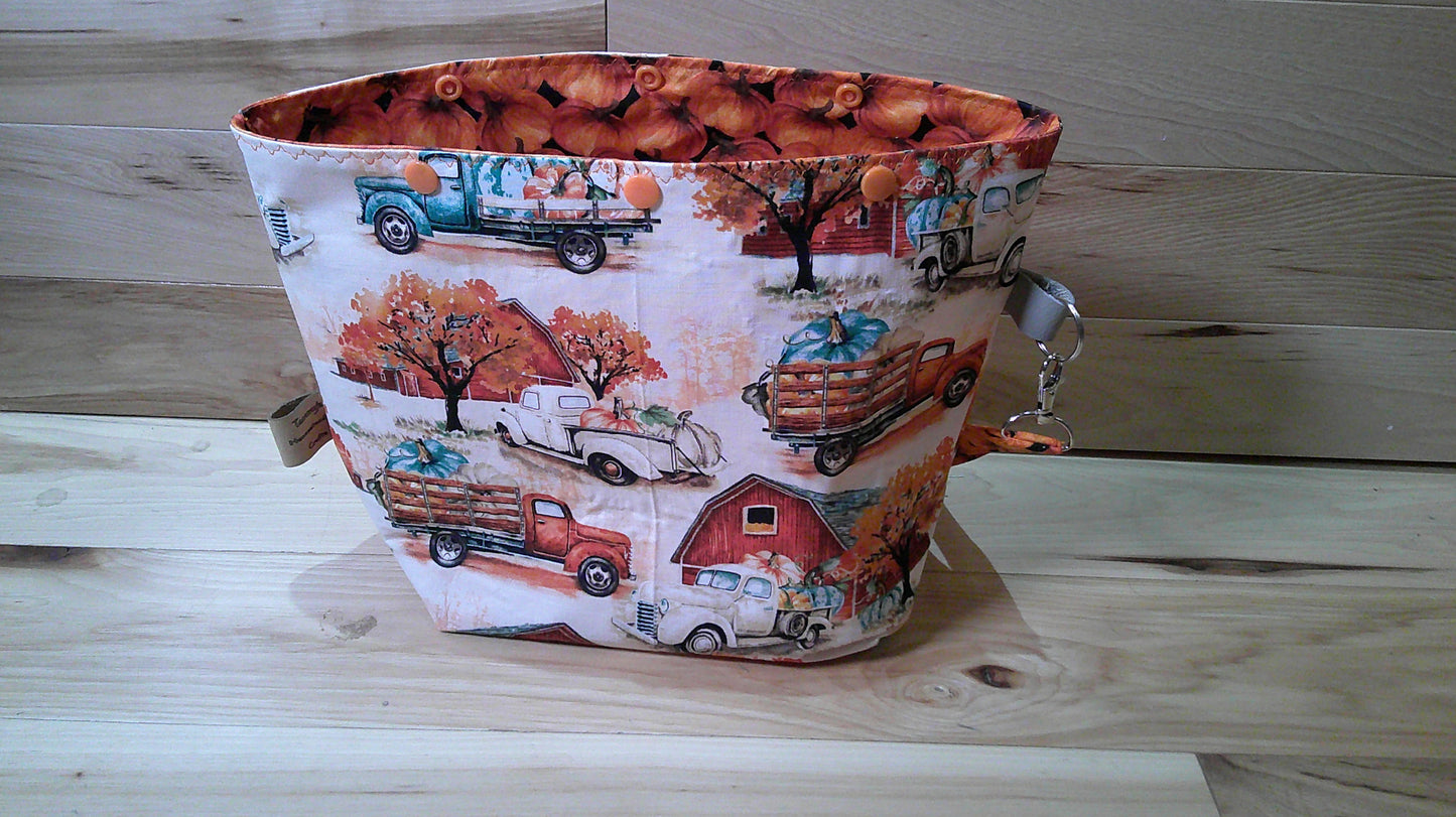 Antique Trucks and pumpkins project Bags