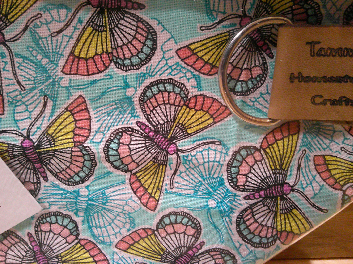 Notion's bag~ Butterflies w/ coral top and back