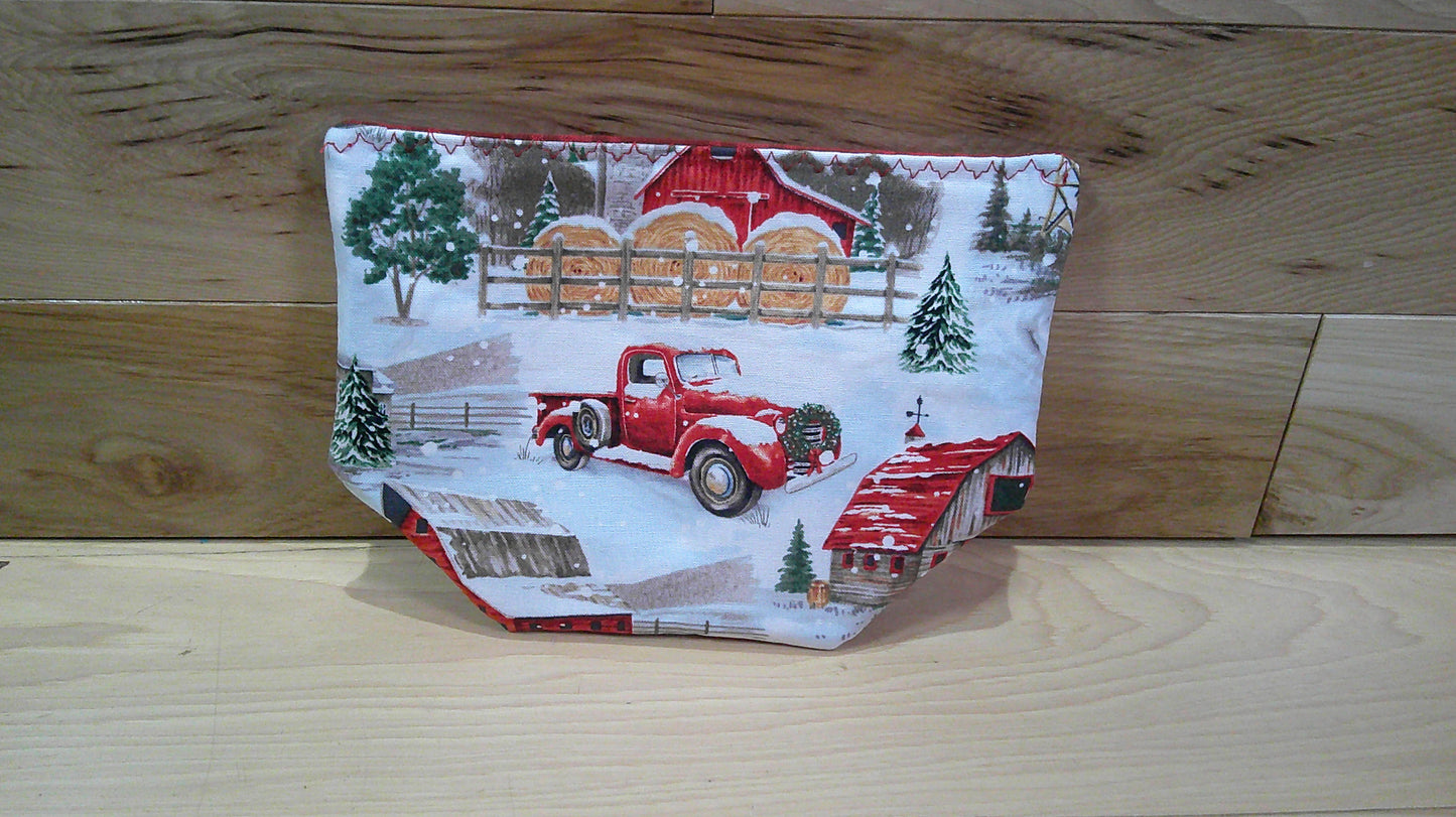 Winter Farm Scene w/ Truck, Tractor, & Barns ~ Project Bags