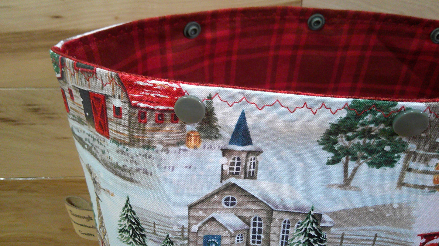 Winter Farm Scene w/ Truck, Tractor, & Barns ~ Project Bags