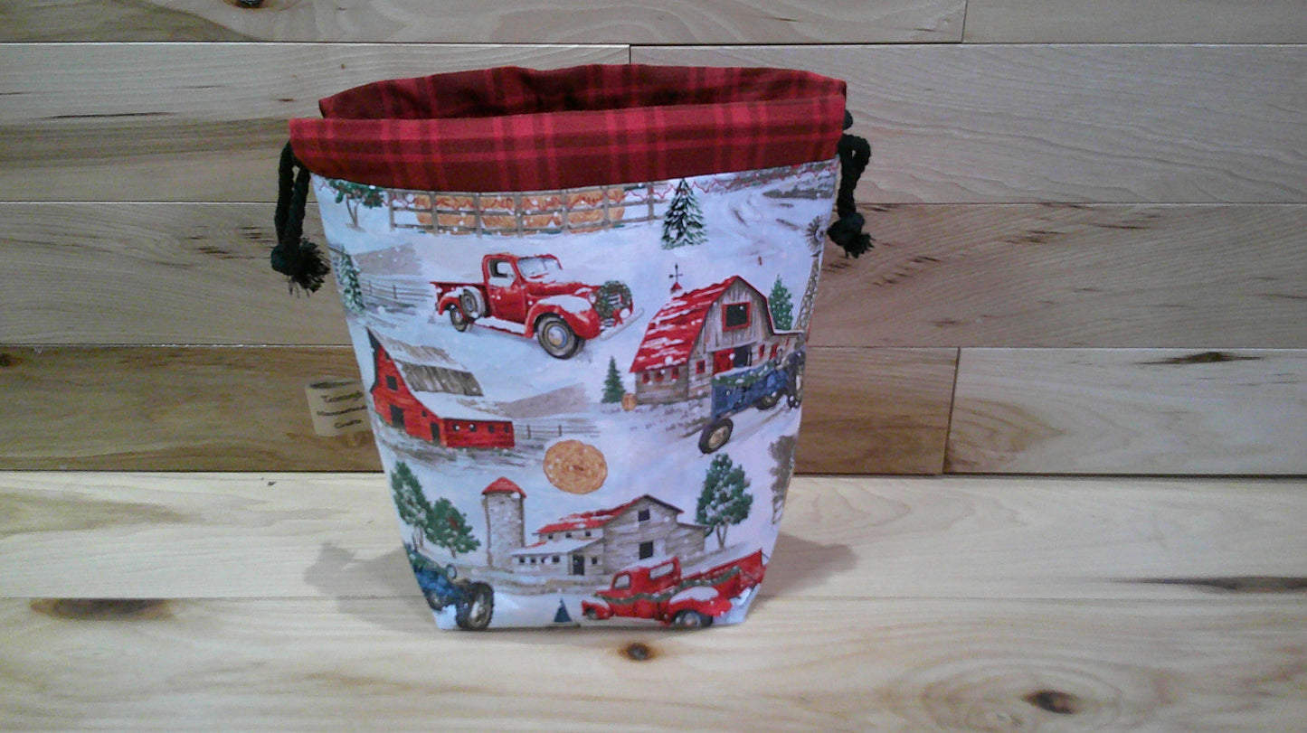 Winter Farm Scene w/ Truck, Tractor, & Barns ~ Project Bags