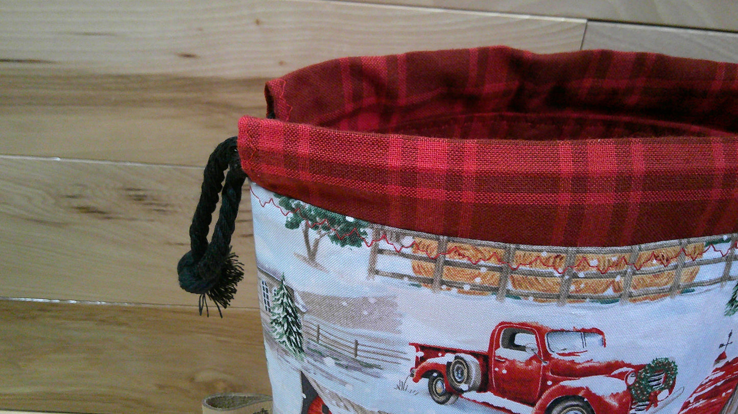 Winter Farm Scene w/ Truck, Tractor, & Barns ~ Project Bags