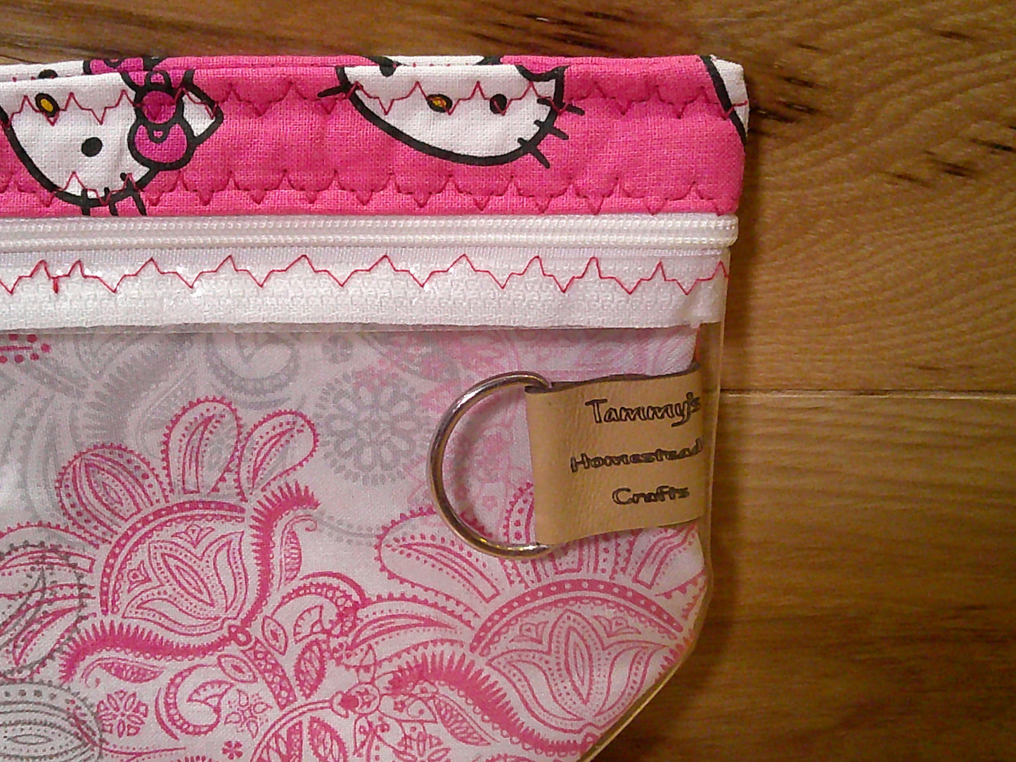 Notions Bag ~ Hello Kitty w/ pink paisley