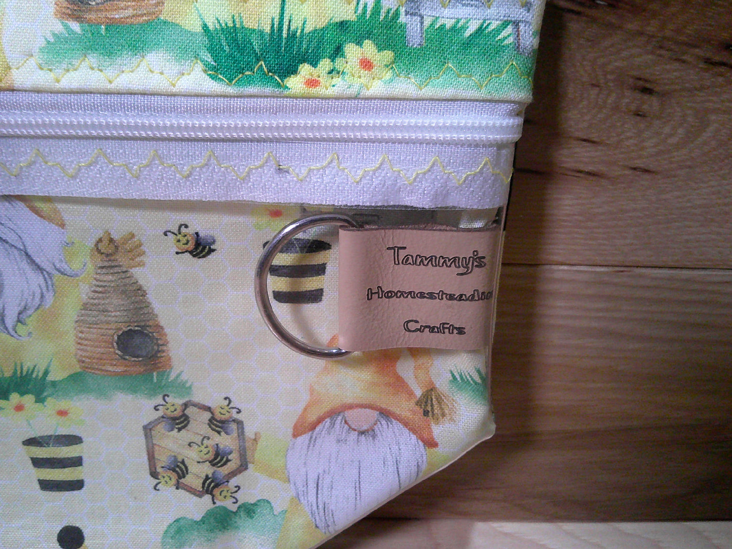 Bee Gnomes w/ honeycomb ~ project bags