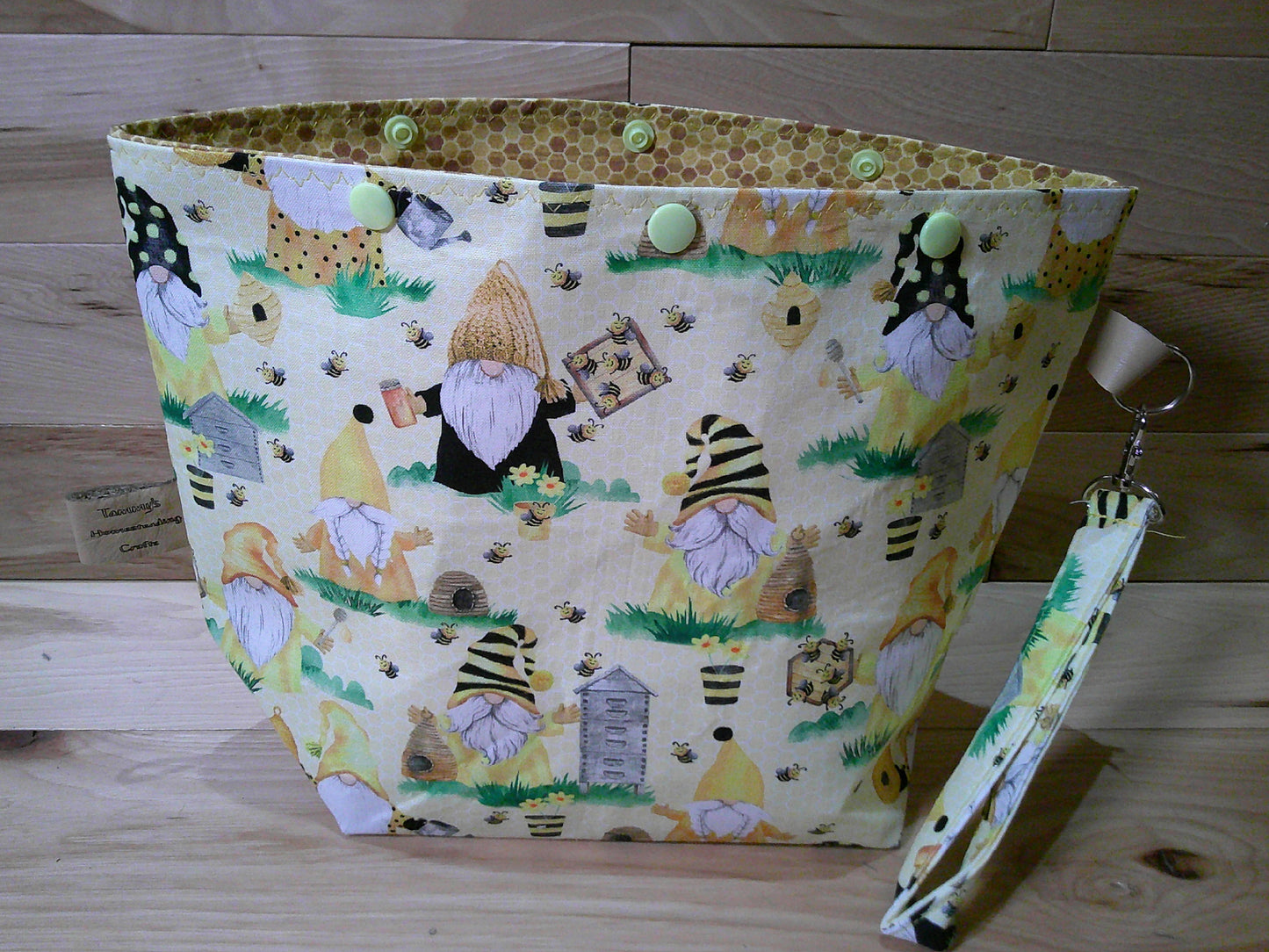 Bee Gnomes w/ honeycomb ~ project bags