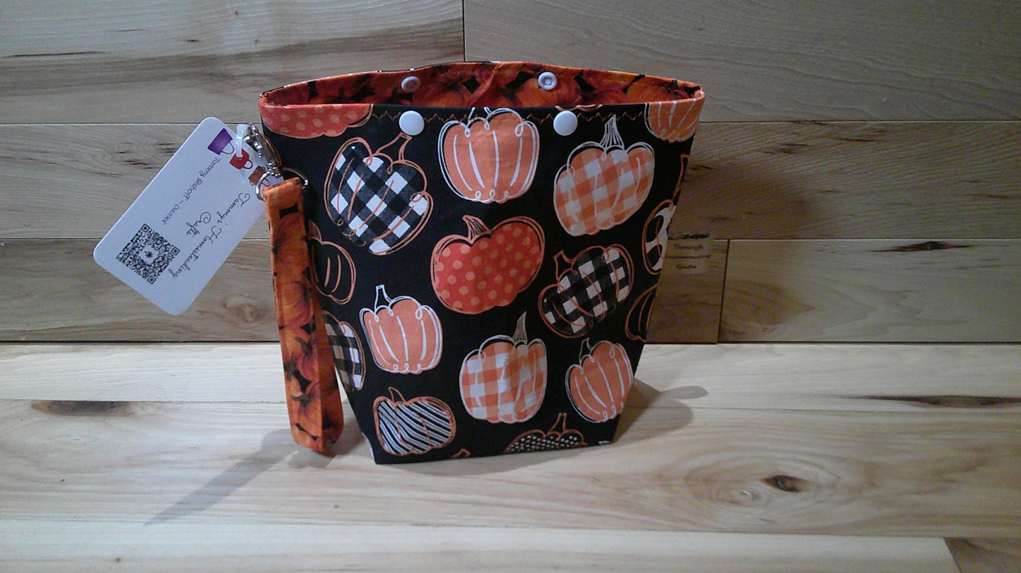Pumpkins~ Hand drawn w/ pumpkins inside project bags