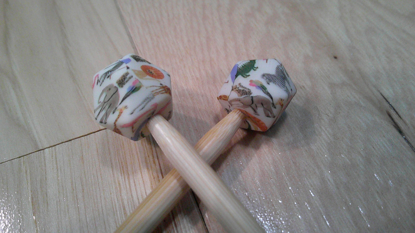 Zoo Animals ~ hexagon ~ stitch stoppers