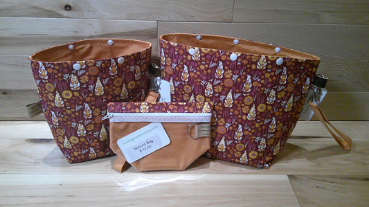 Fall Gnomes w/ orange ~ project bags