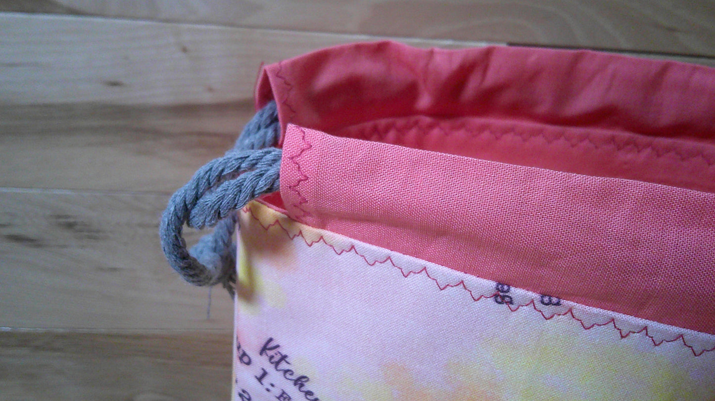 Knitting Instructions w/ coral ~ project bags