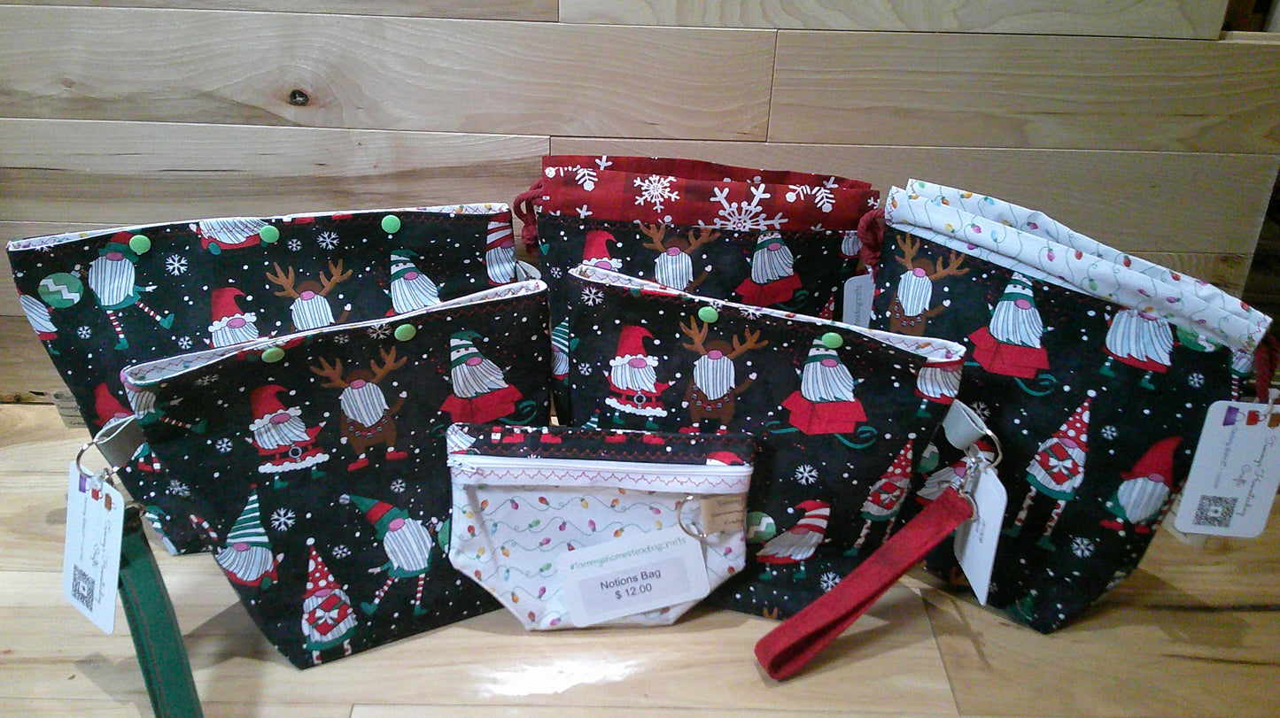 Santa Gnomes w/ Christmas light project bags