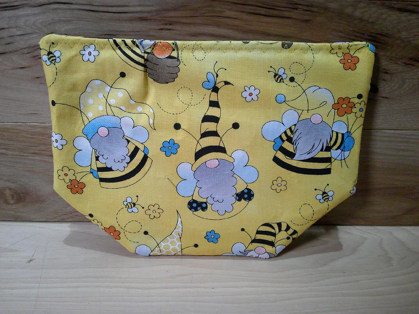 Notions bag ~ Bee Gnomes w/ bee tracks