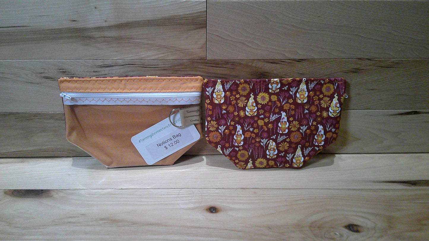 Fall Gnomes w/ orange ~ project bags