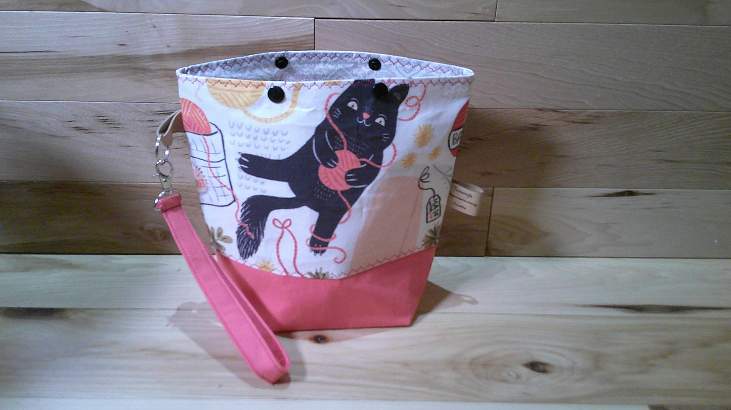 Knitting Cat ~ project bags