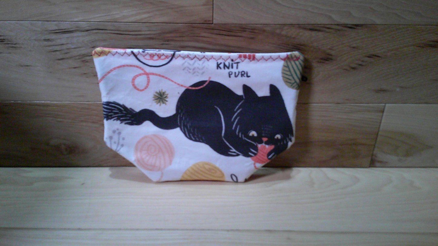 Knitting Cat ~ project bags