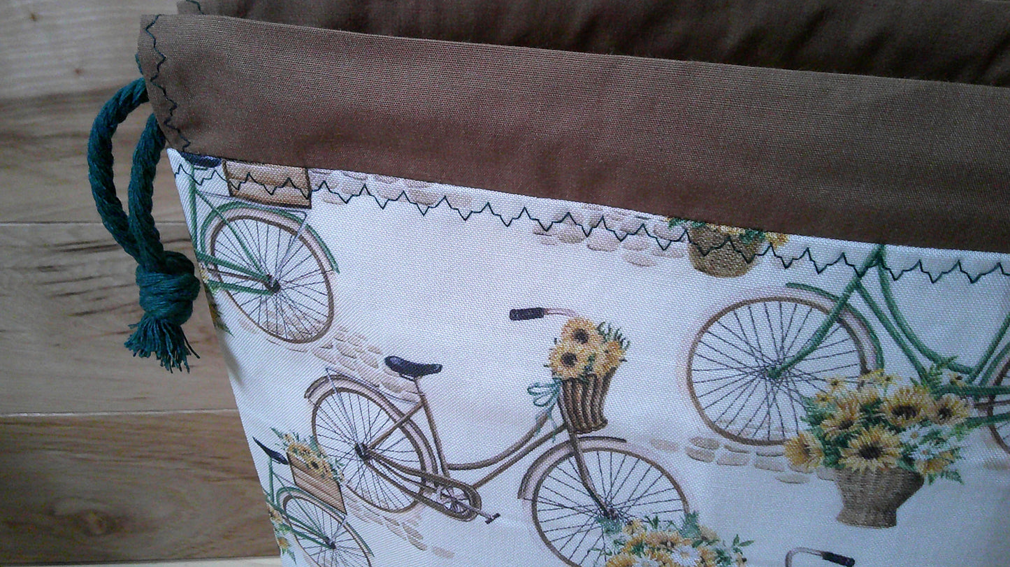 Bicycle w/ sunflowers ~ project bags