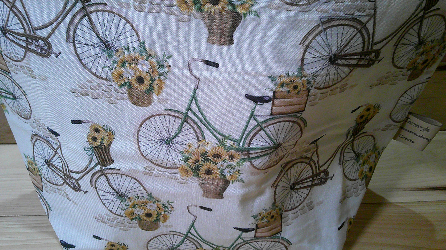 Bicycle w/ sunflowers ~ project bags