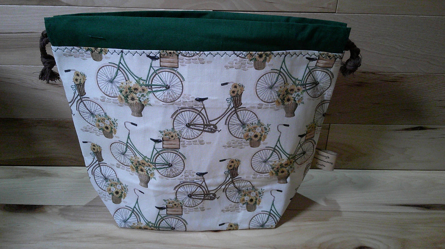 Bicycle w/ sunflowers ~ project bags