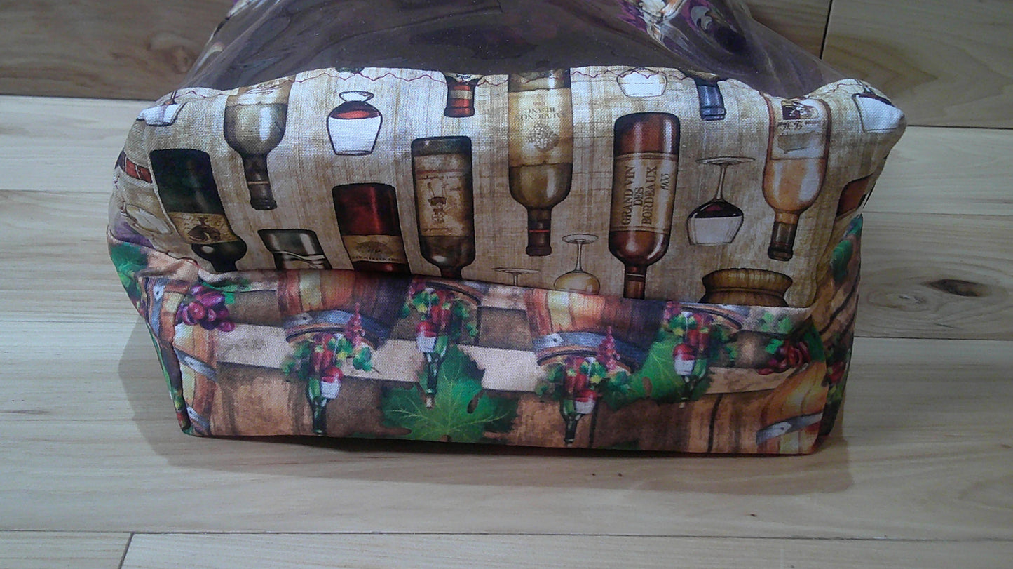Wine Barrels w/ grapes & wine bottles Bags