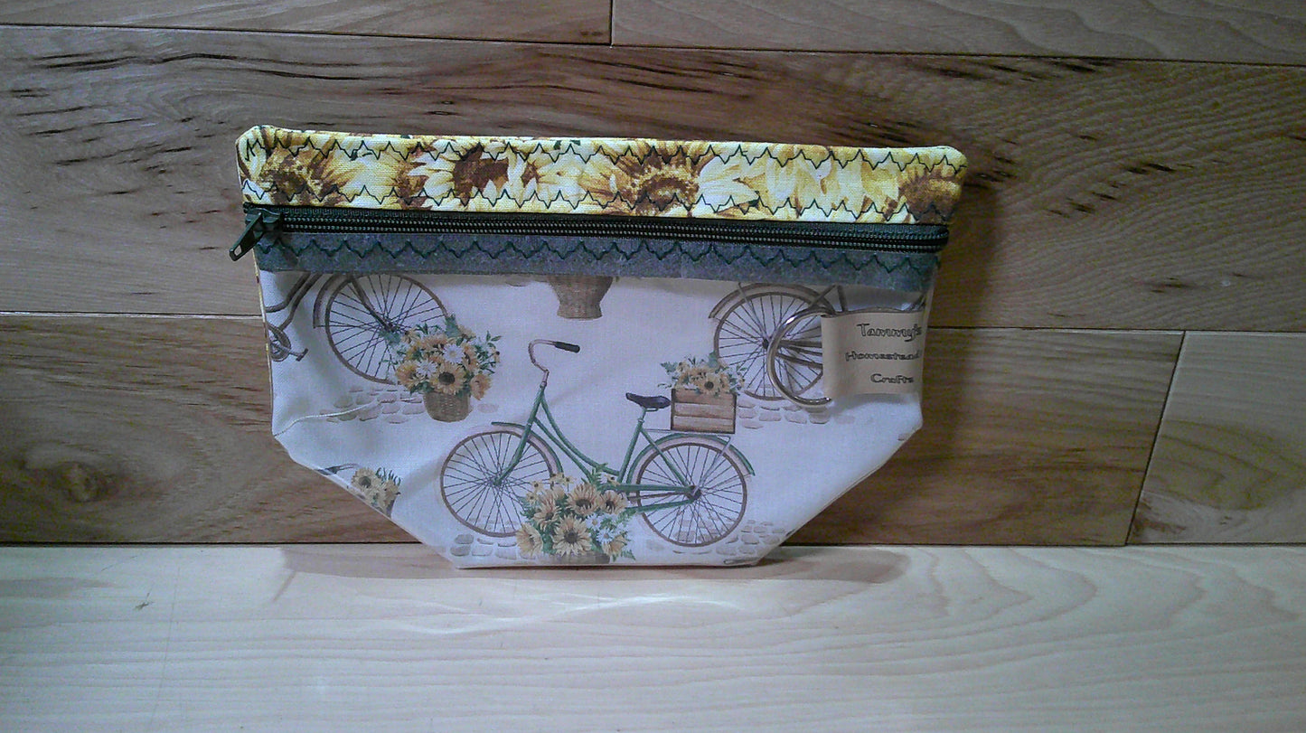 Bicycle w/ sunflowers ~ project bags