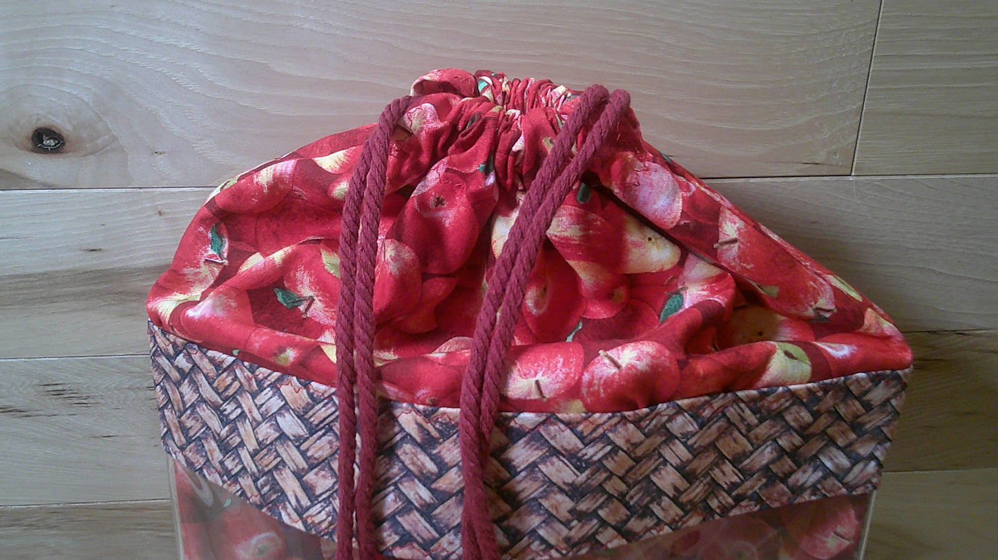 Apples w/ basket weave project bags