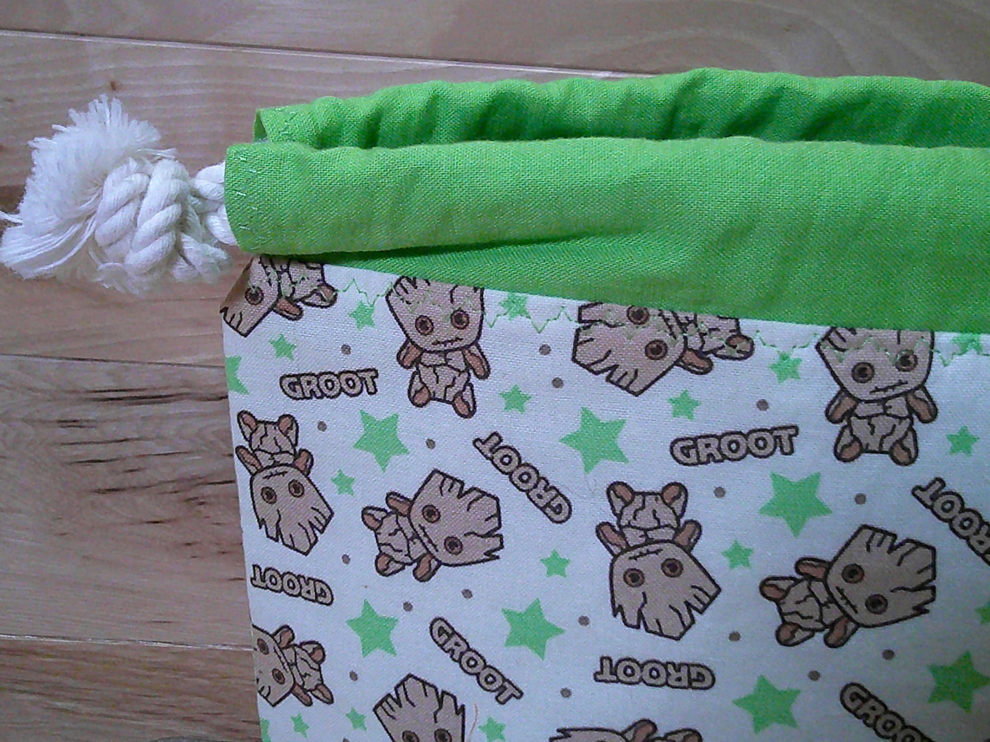 Baby Groot w/ lime green ~ project bags