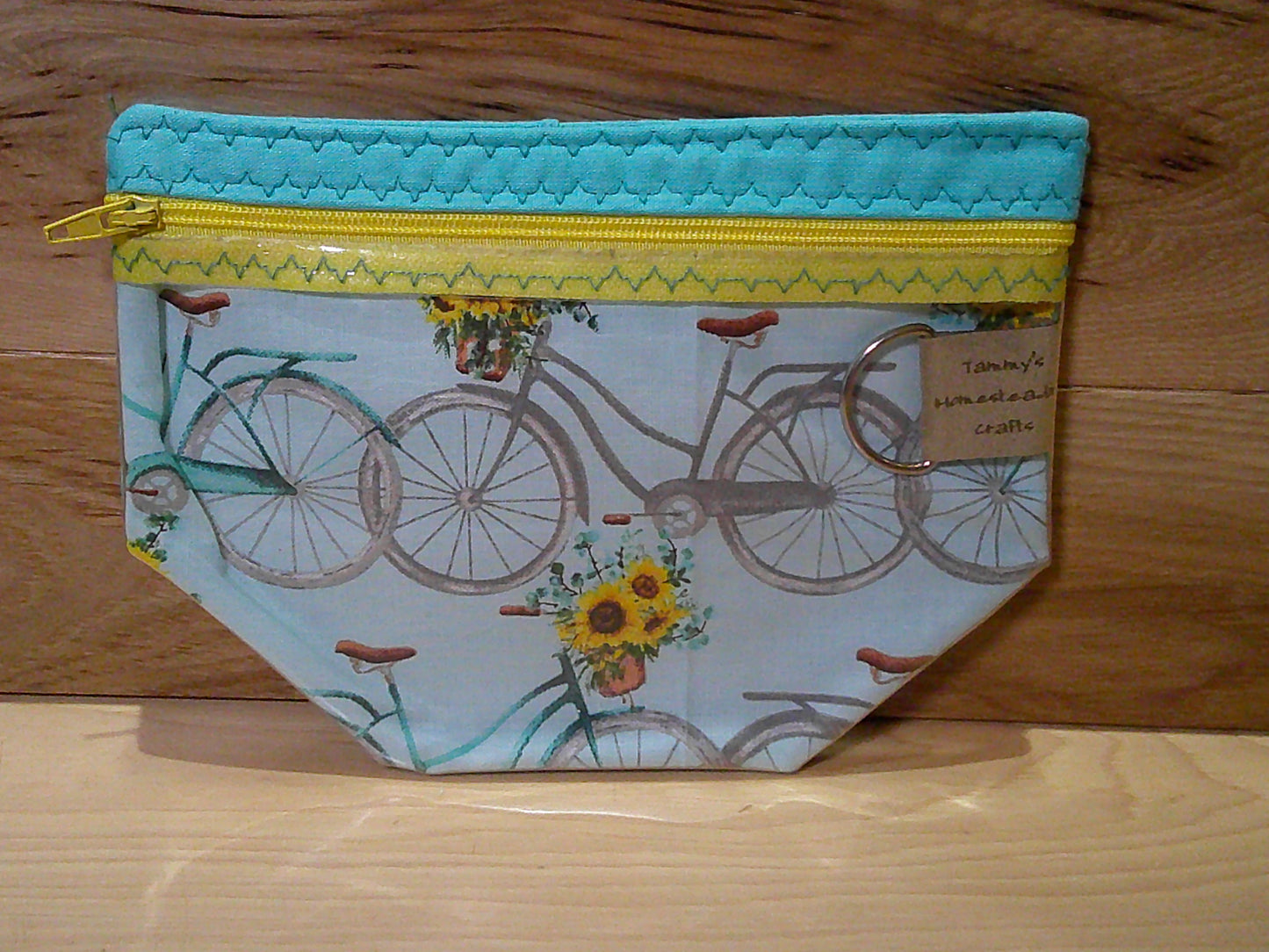 Notions Bag ~ Bicycle w/ daisies