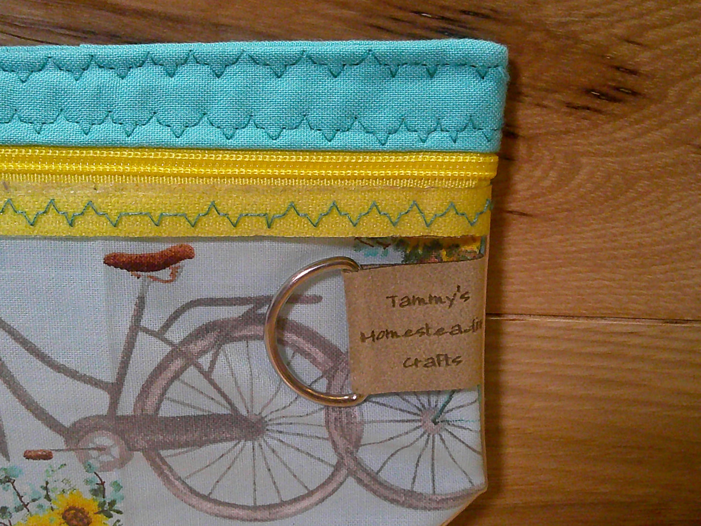 Notions Bag ~ Bicycle w/ daisies