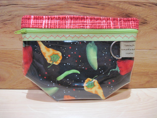Notion's Bag Multicolored peppers w/ green zipper
