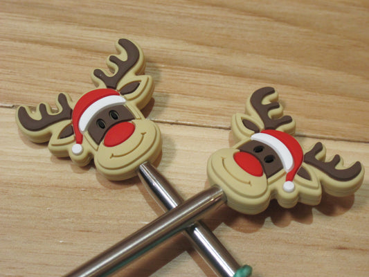 Rudolph w/ Santa hat ~ Stitch Stopper