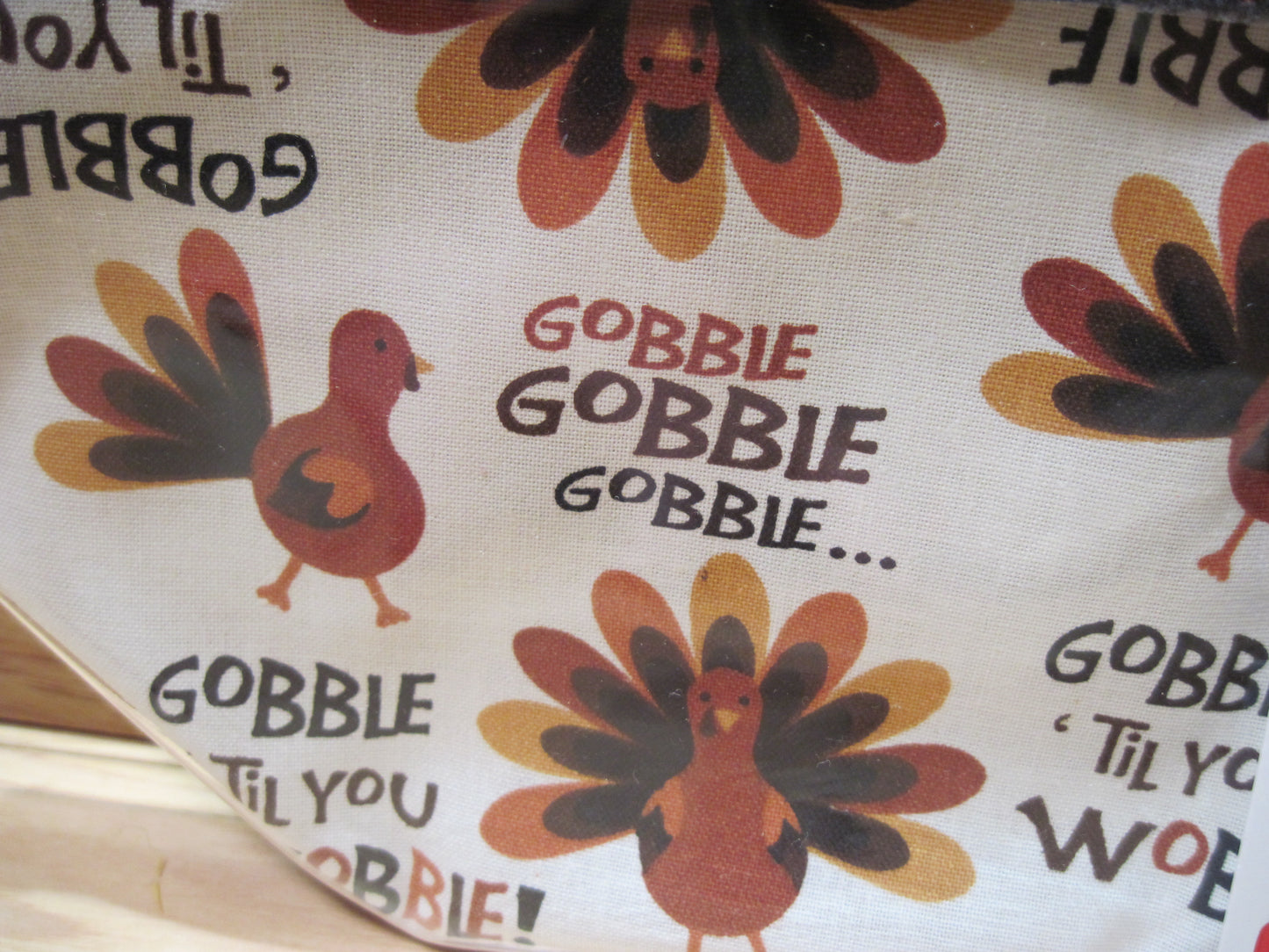 Notion's Bag ~ Turkey ~ Gobble Gobble ~ w/ zipper