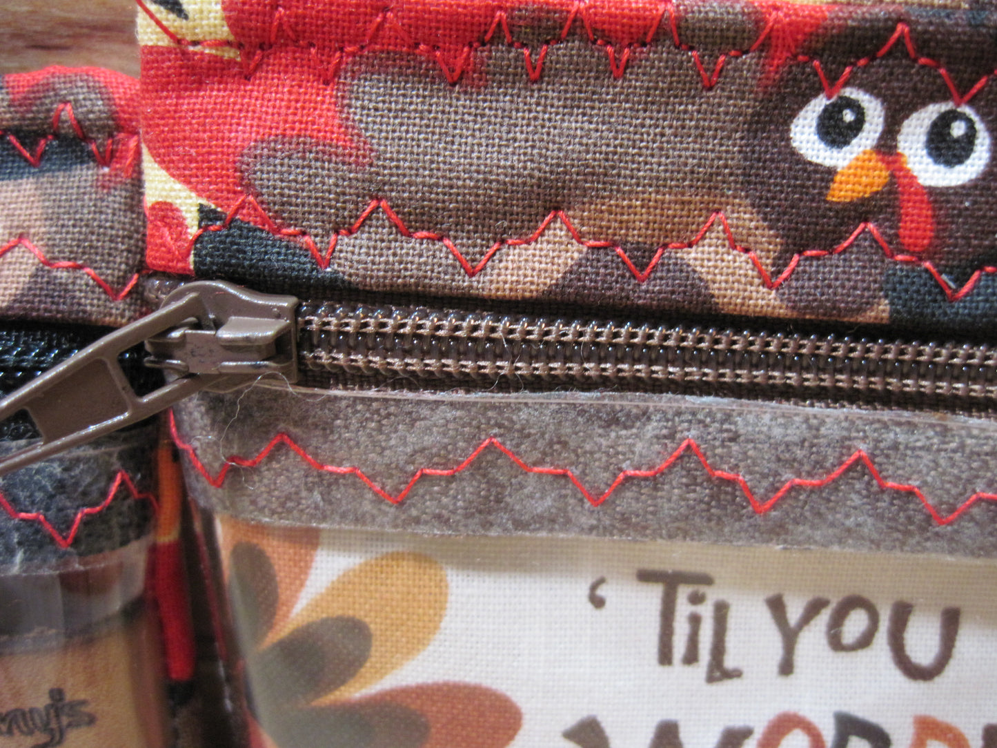 Notion's Bag ~ Turkey ~ Gobble Gobble ~ w/ zipper