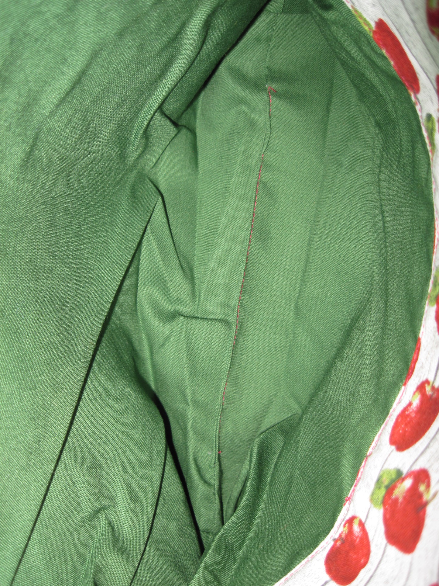 Medium Apple with Green zipper Project bag