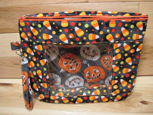 Medium Window Candy Corn with Pumpkins project bag