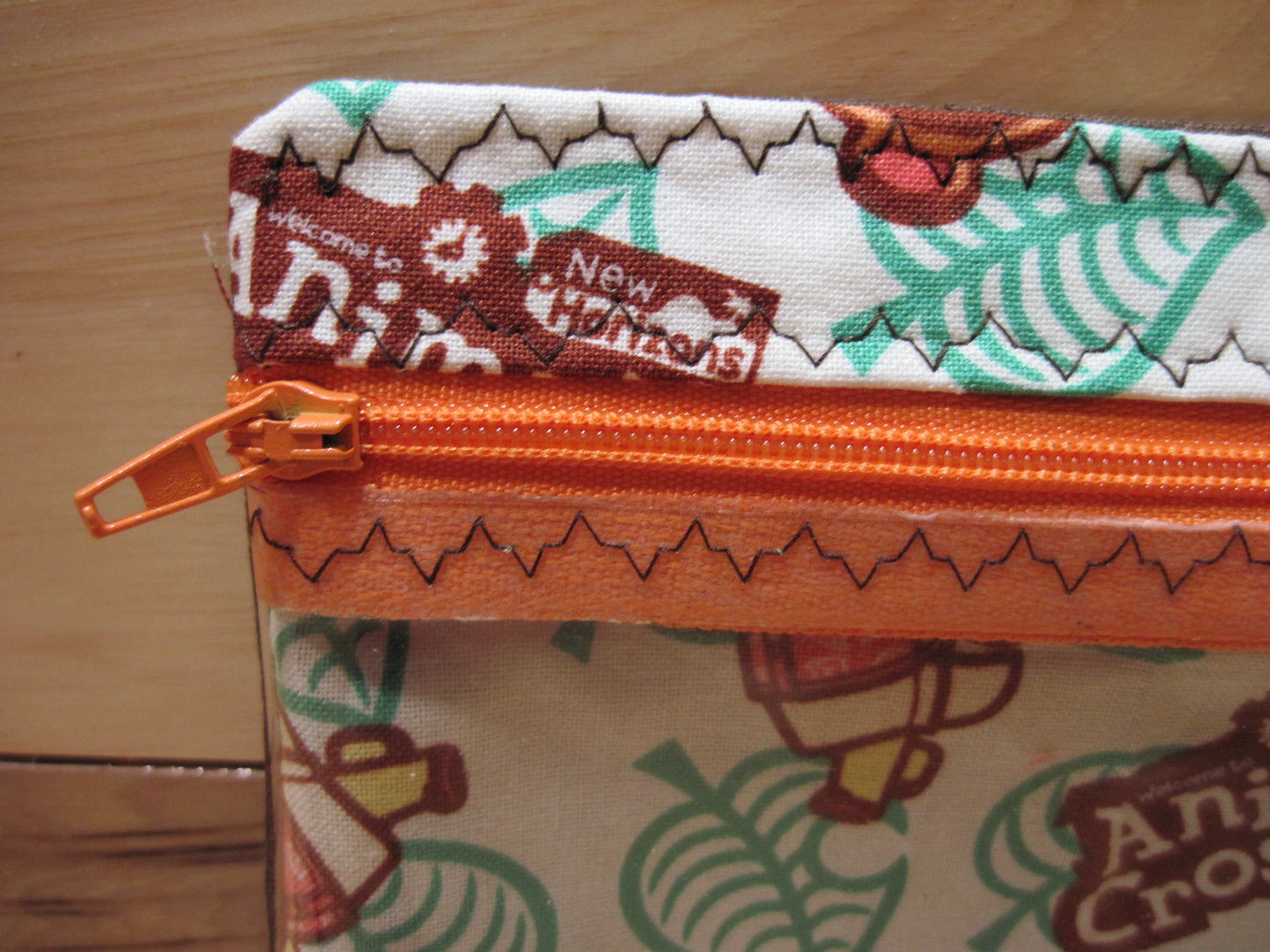 Notion's bag Animal Crossing w/ orange zipper